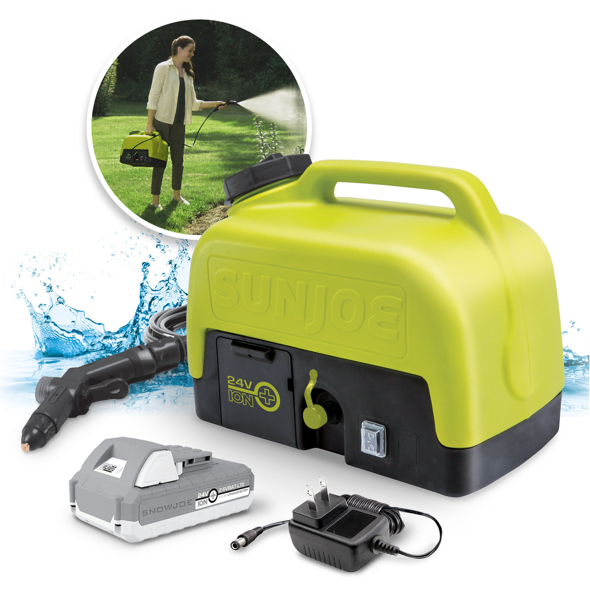 WA24C-LTE - 24-V 2.0-Ah 116-PSI MAX MP Port. Spray Washer w/ 5Gal. Tank, Accessories